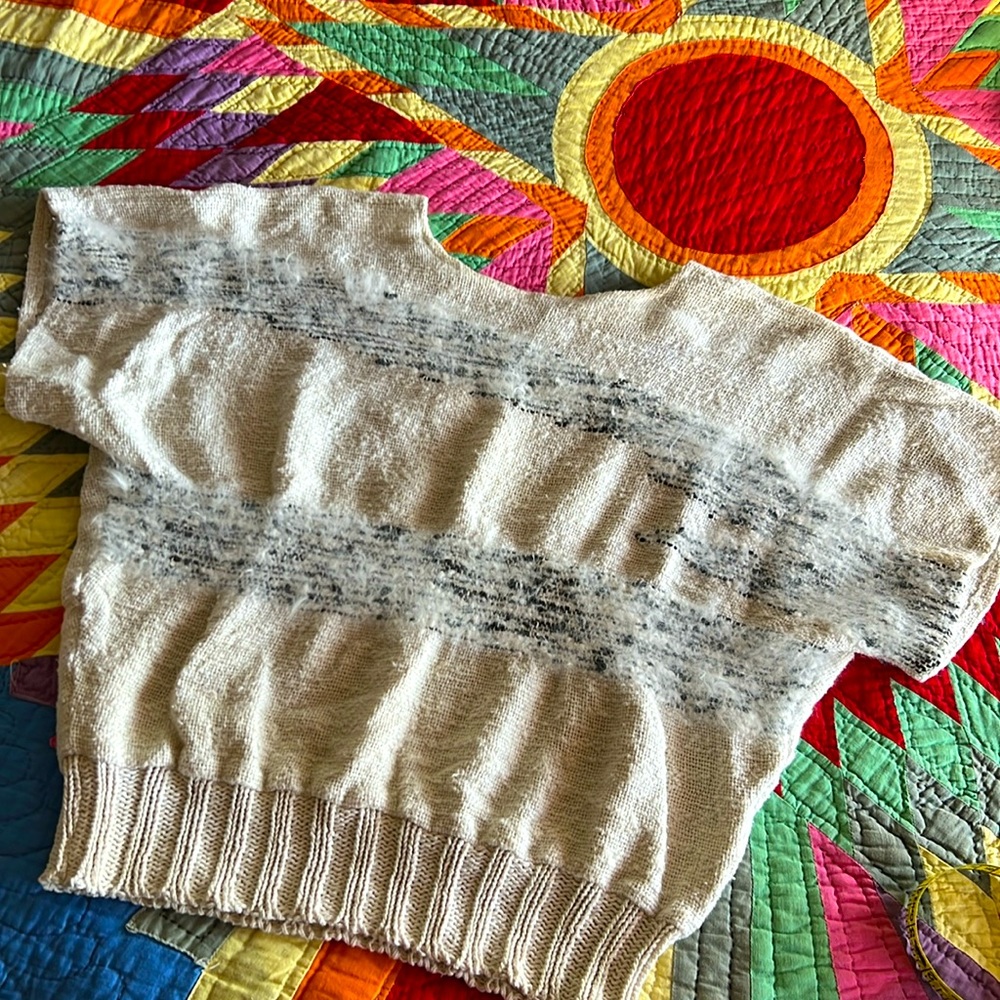 🪩🌤️Hand woven/knit short sweater